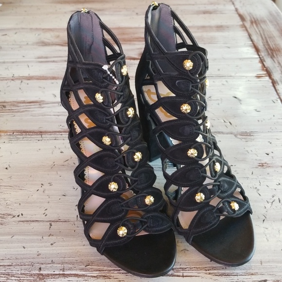 Sam Edelman Yeager peep toe suede booties - Picture 2 of 7